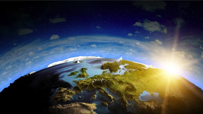 Earth wallpaper Europe world planet space digital art 2k