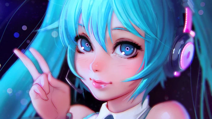 female anime character Hatsune Miku Ilya Kuvshinov women beauty 2k