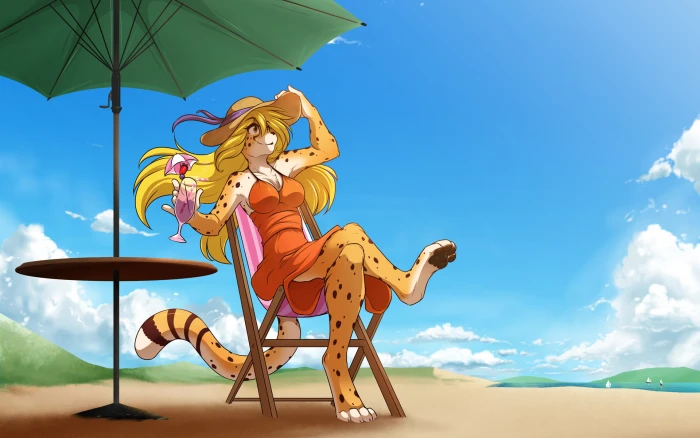 Anthro beach Cheetah Furry 2k