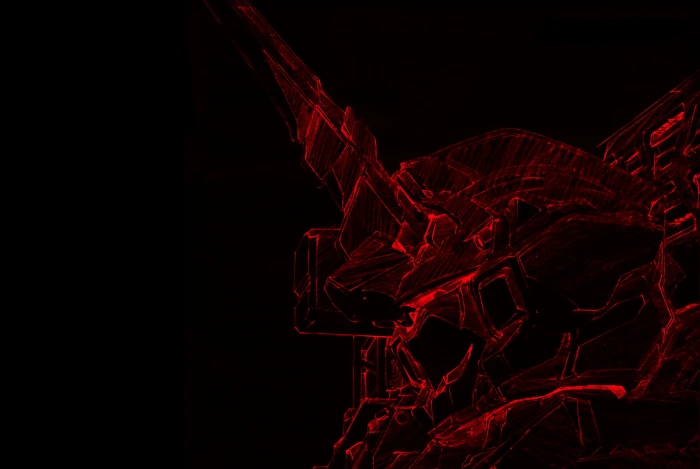 red and black wallpaper Gundam anime Mobile Suit Unicorn 2k