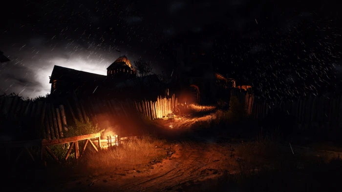 The Witcher 3 Wild Hunt video games night nature illuminated 2k