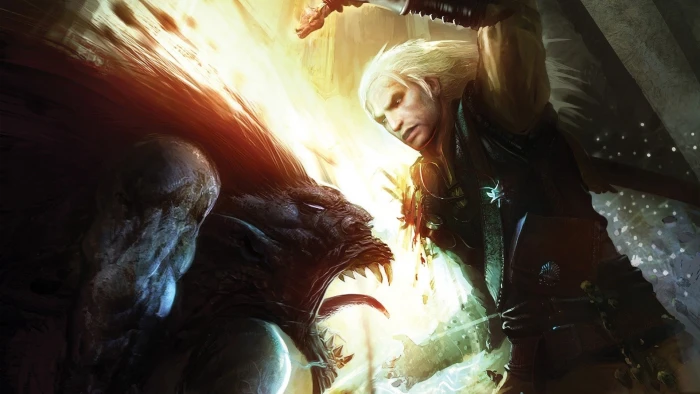 The Witcher Striga illustration monster scream blonde tongue 2k