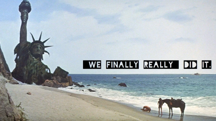 Statue of Liberty on seashore wallpaper science fiction Planet the Apes