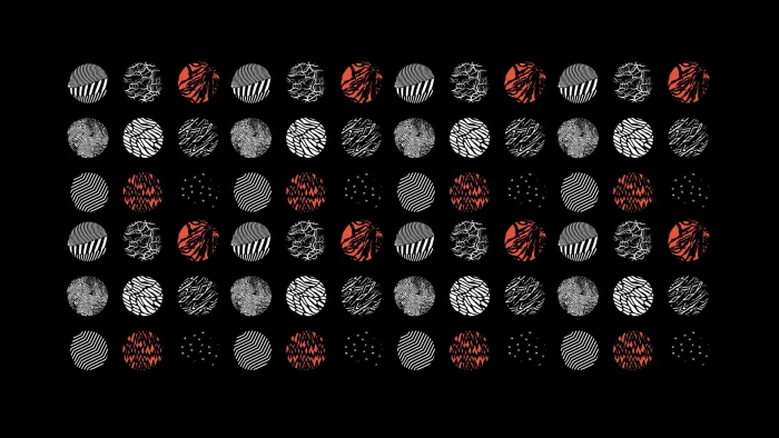 black and multicolored polka dot wallpaper artwork digital art 2k