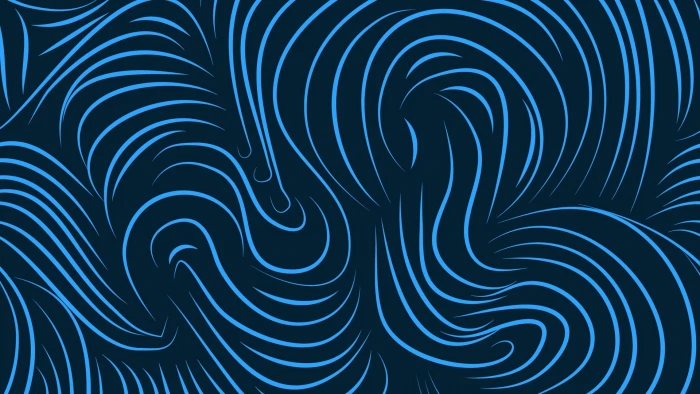blue and black abstract painting lines wavy cyan pattern 2k