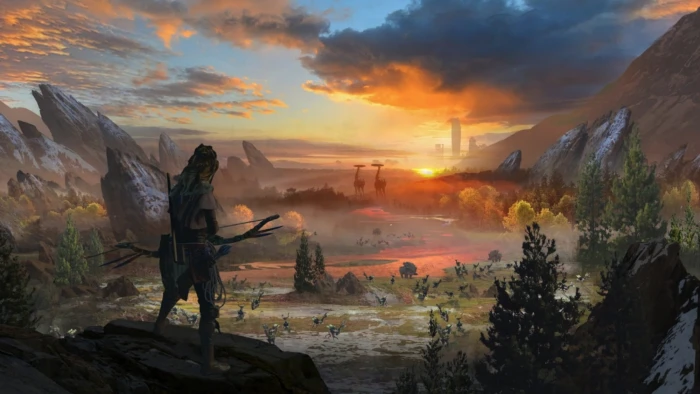video game poster games Horizon Zero Dawn Aloy 2k