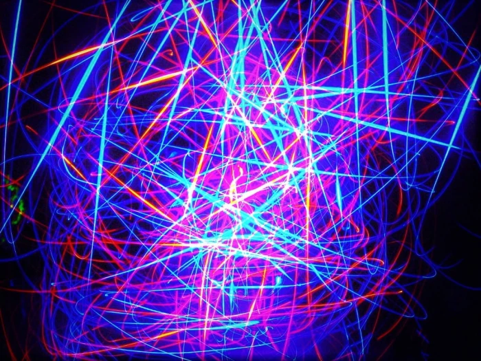 blue and red LED light abstract colorful neon pink cyan