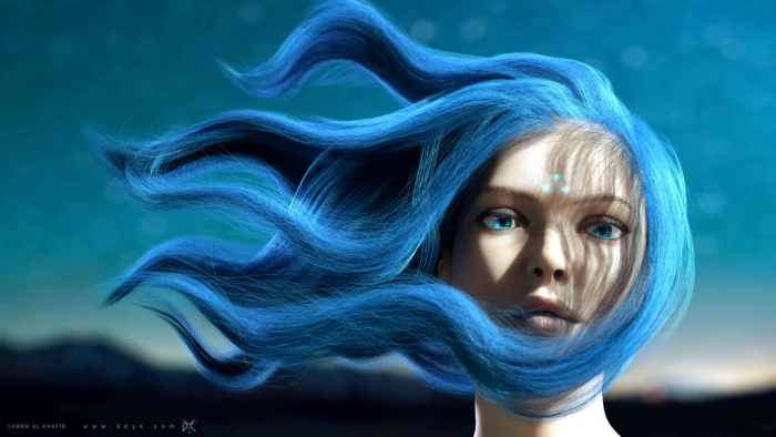 blue eyes HD anime 2k