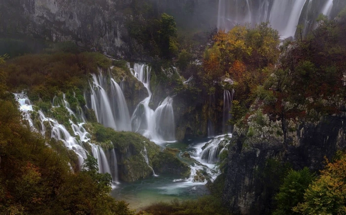 waterfalls and forest nature photography landscape mountains