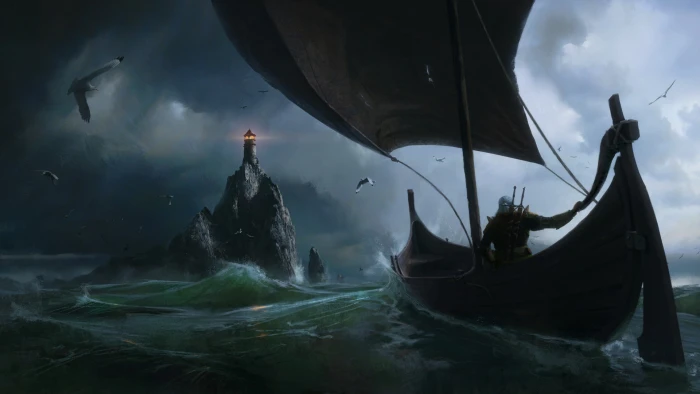The Witcher 3 Wild Hunt Boat Geralt of Rivia 2k