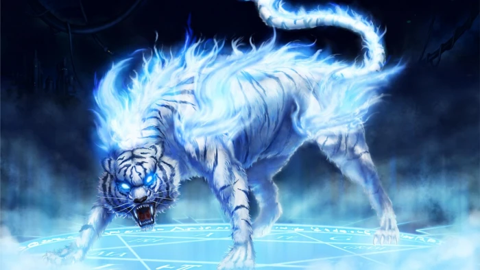 Were tiger werewolf cyber snow and abstract 2k