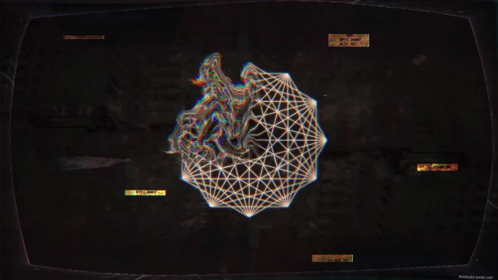 white illustration glitch art cyber abstract dark psychedelic 2k