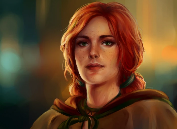 The Witcher 3 Wild Hunt Face Girl Green Eyes 2k
