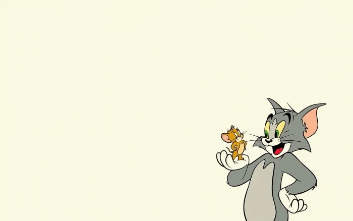 Tom Jerry digital wallpaper and cartoon copy space 2k