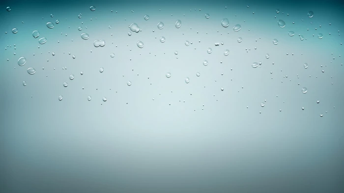 water drops abstract cyan blue background simple artwork 2k