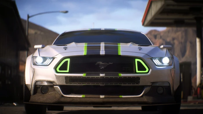 white Ford Mustang coupe Need for Speed video games Payback 2k