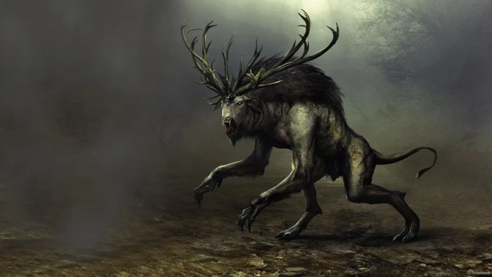 creature dark fantasy monster warrior witcher 2k