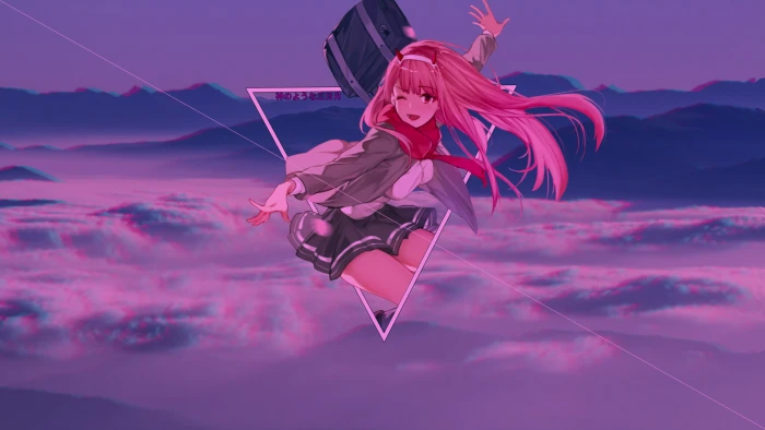 Zero Two Darling in the FranXX picture blurred 2k