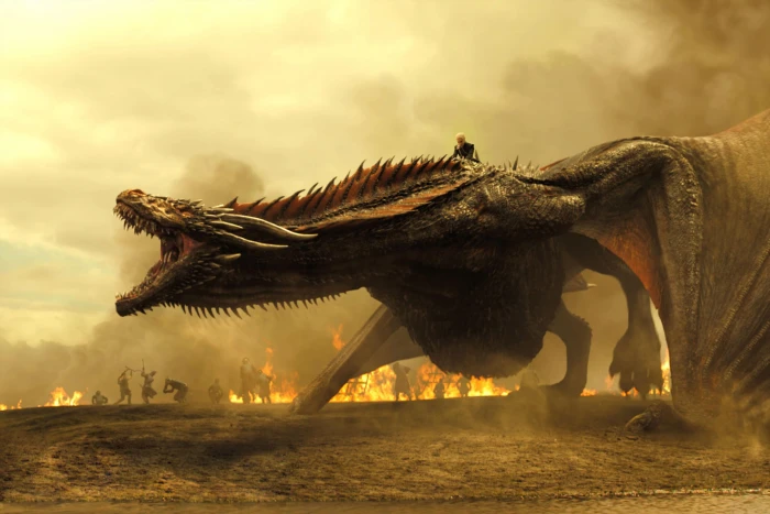 dragon illustration Game of Thrones TV House Targaryen Daenerys 2k
