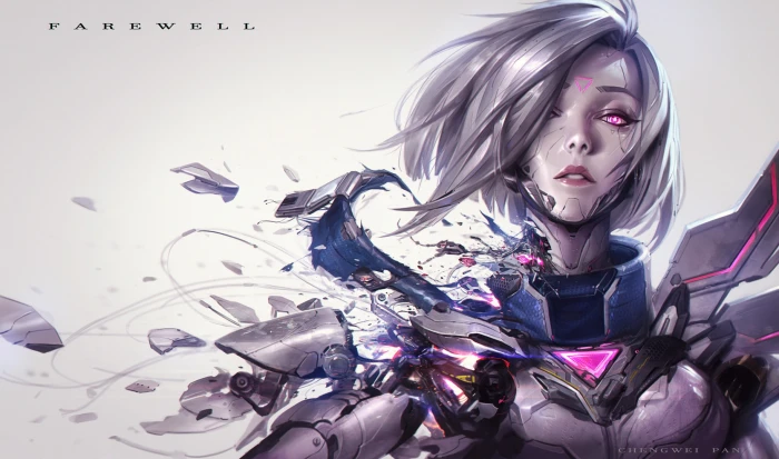 Fiora League of Legends women cyberpunk broken video games 2k