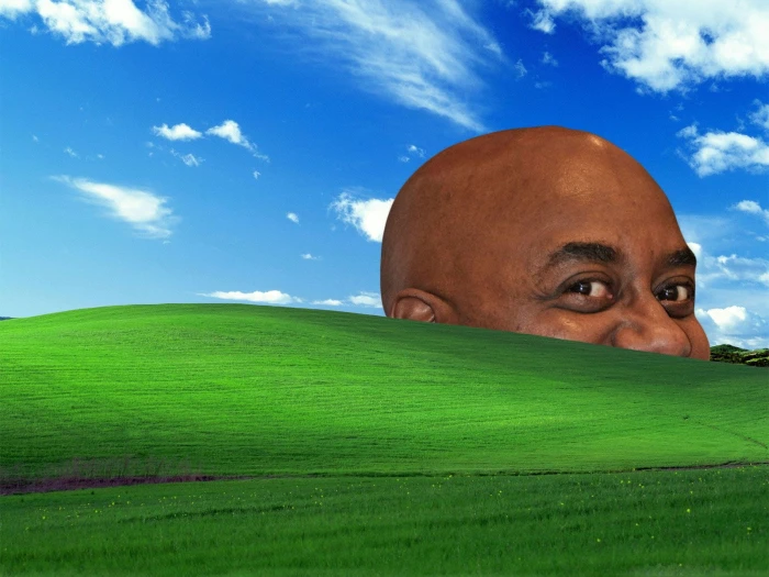 grass nature sky black guy Ainsley Harriott bliss humor 2k