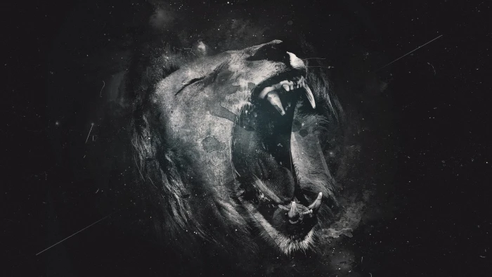 lion illustration digital art animals artwork one animal 2k