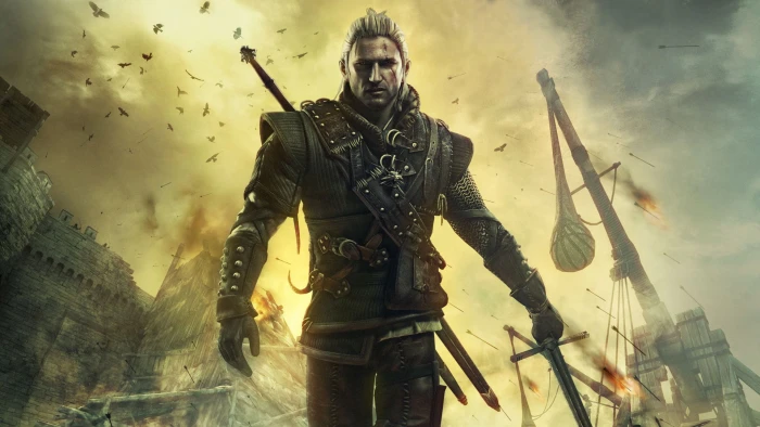 man wearing armor and holding sword digital wallpaper castle 2k