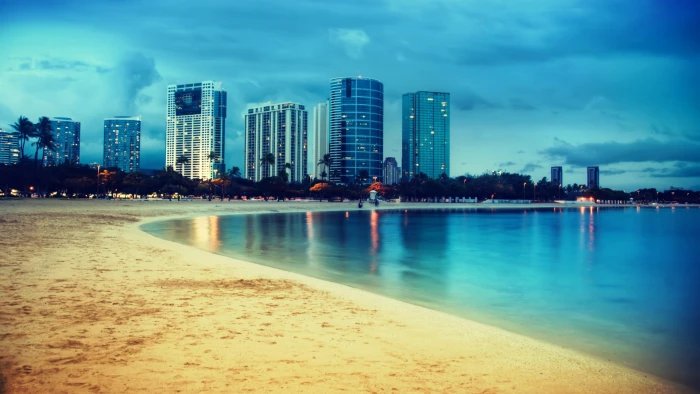 Miami Beach lights reflection 2k