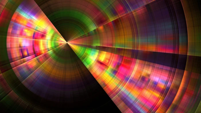 pink orange and green purple abstract wallpaper digital art 2k