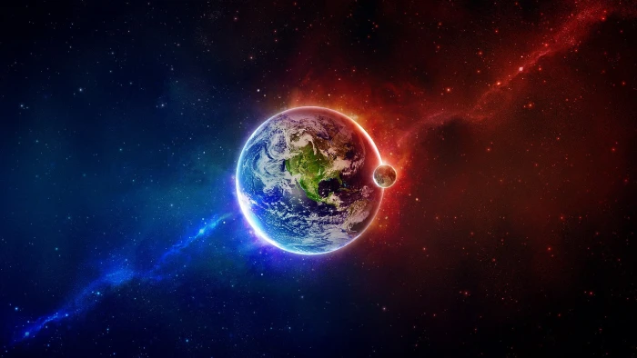 planet earth wallpaper space abstract colorful universe art 2k