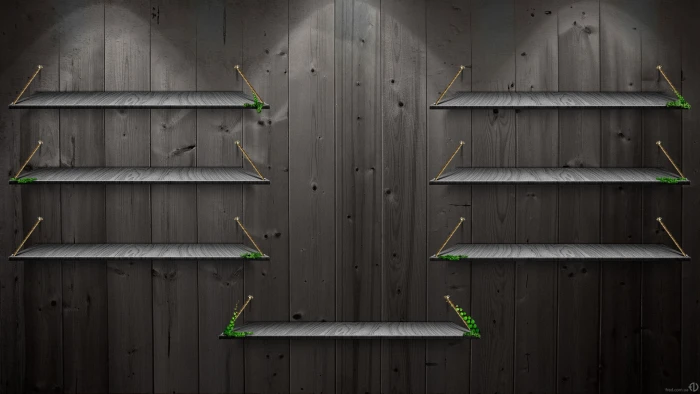 seven gray wall racks greens tree black texture shelves 2k