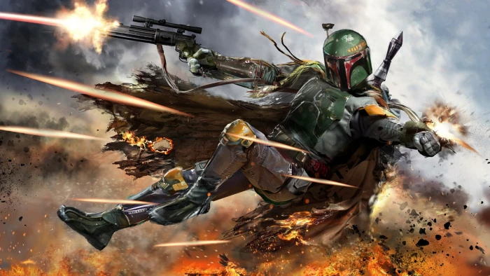 Star Wars Boba Fett digital wallpaper untitled bounty hunter 2k
