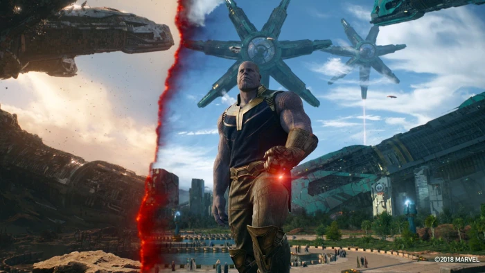 Thanos from Marvel Infinity War movie still screenshot Cinematic Universe 2k