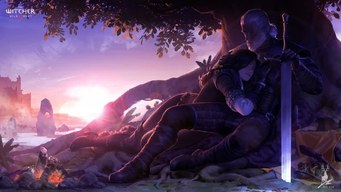 The Witcher III poster fantasy art 3 Wild Hunt 2k