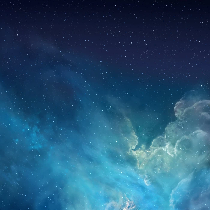 white and blue clouds illustration teal nebula Apple Inc 2k
