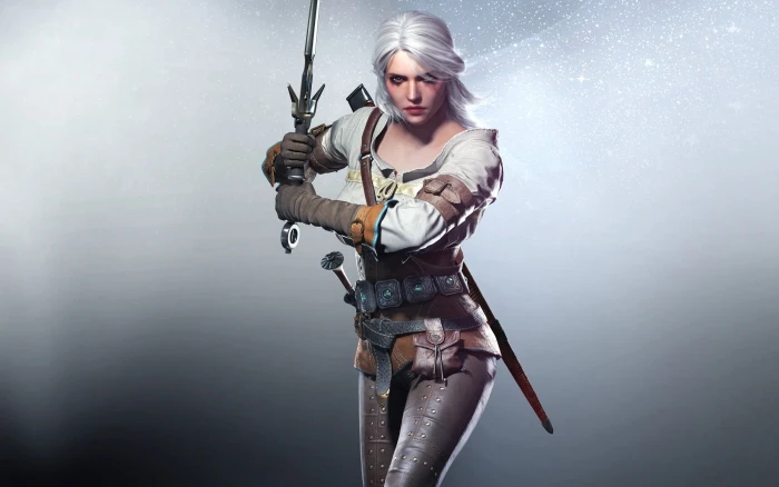 woman holding sword character The Witcher 3 Wild Hunt Cirilla Fiona Elen Riannon 2k