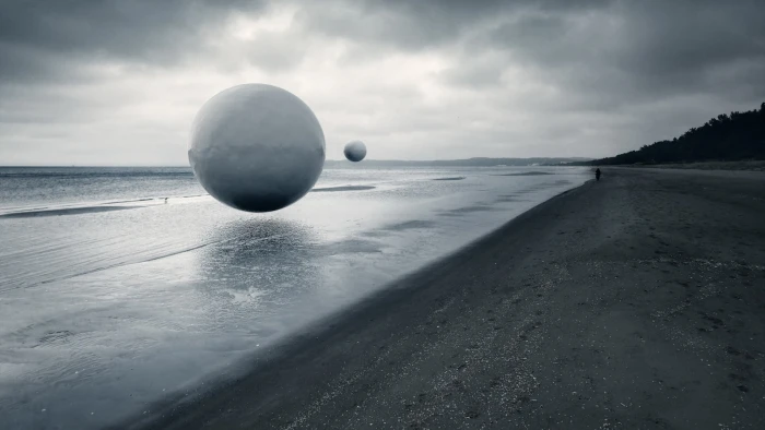 gray sand beach photo edit nature landscape water sea coast 2k