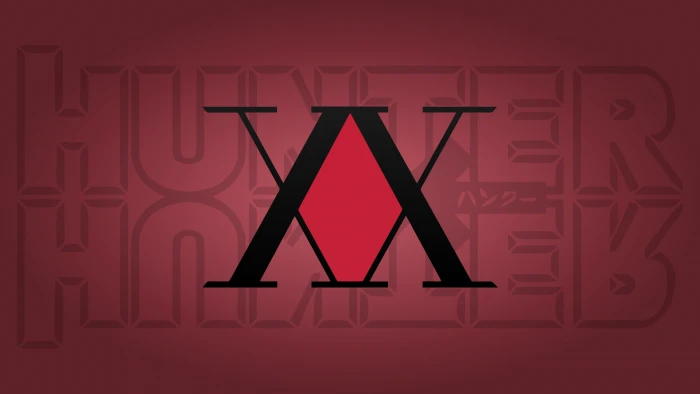 Hunter anime red background 2k 4k