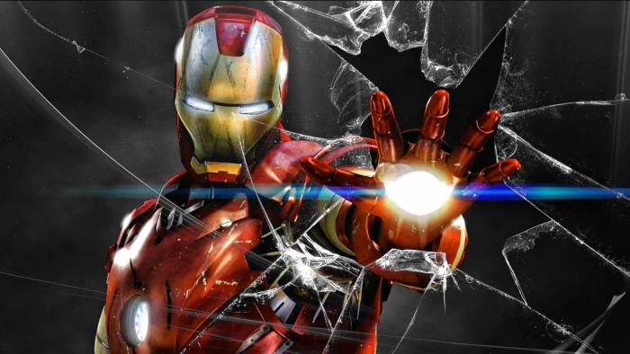 Iron Man digital wallpaper Marvel Comics glass material indoors 2k