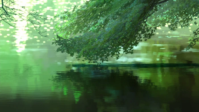 green leafed plant Makoto Shinkai anime trees The Garden of Words 2k