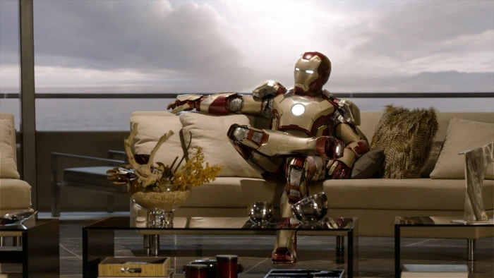 Iron Man sitting on sofa wallpaper 3 couch Marvel Cinematic Universe 2k