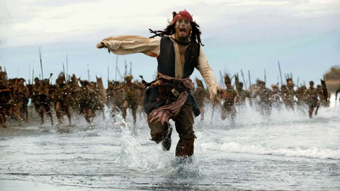 Jack Sparrow Johnny Depp Pirates of the Caribbean movies water 2k