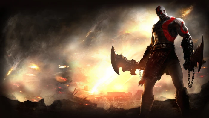 Kratos of Gods War digital wallpaper God video games 2k