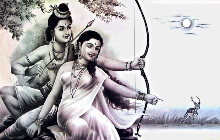 Lord Rama And Mata Sita and sketch God hindu women 2k