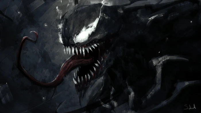 Marvel Venom illustration artwork spider digital art Comics 2k