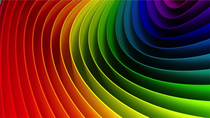 multicolored digital wallpaper colorful rainbows shapes abstract 2k