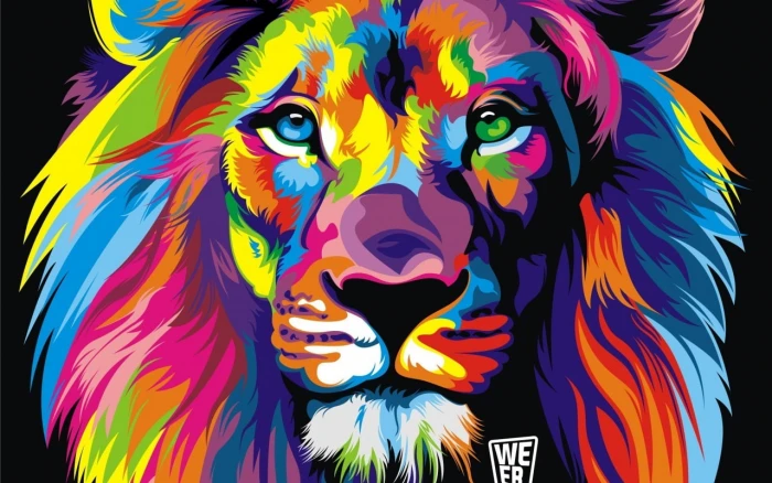 multicolored lion head wallpaper colorful abstract multi colored