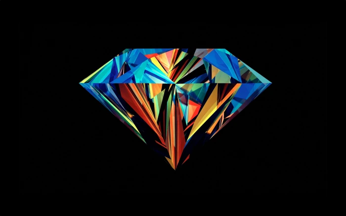 multicolored diamond colorful abstract Justin Maller diamonds 2k