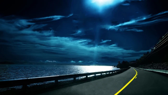 nature sky sun landscape water sea light bright clouds 2k
