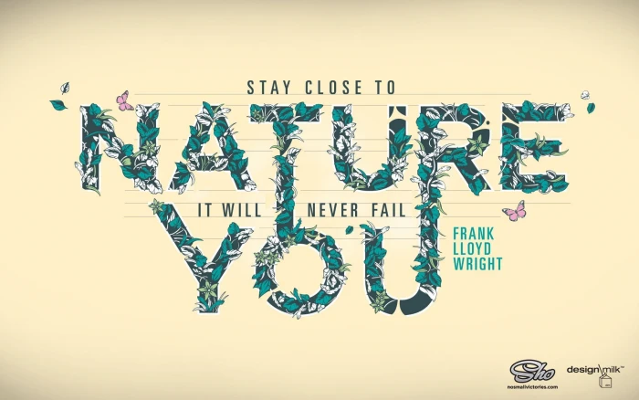 Nature Your text You on white background typography 2k